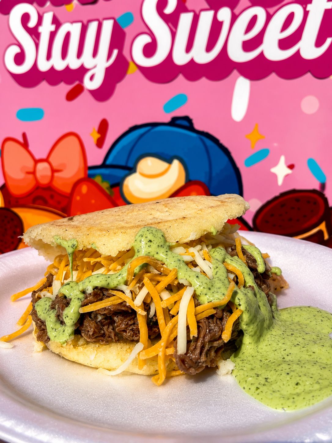Beef & Cheese arepa